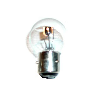 Ampoule de phare blanche 6 volts 45/40w 2 plots 3 ergots