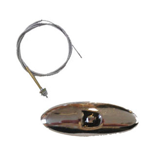 Tirette et bouton D chromé
