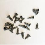 Vis inox têtes fraisées fendues Ø3x10mm (20 vis)
