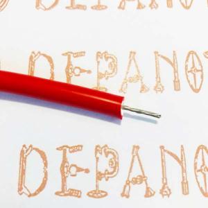 FIL DE BOUGIE EN SILICONE ROUGE Ø 7mm le m