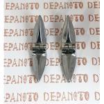 Paire de charnières de coffre chromées