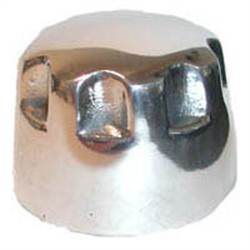 Bouchon de roue alu poli Ø67mm
