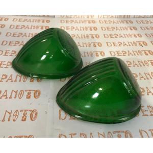 Cabochons de feu arrière  en verre la paire