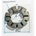 Accouplement à encoches Ø 71mm