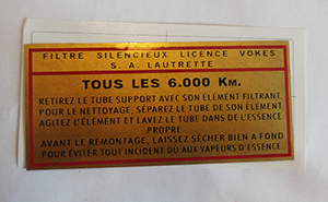 Autocollant VOKES CITROËN TRACTION