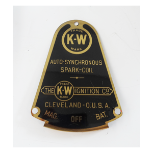 Plaque "K & W" pour bobine en bois