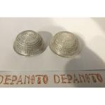 Cabochons de feu HOLOPHANE en verre la paire