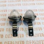 Feux de gabarit cabochons blancs la paire