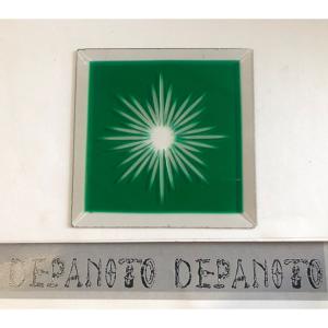 Glace de lanterne  ciselée, verte