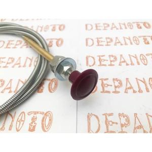 Tirette souple avec bouton plastique rouge bordeaux