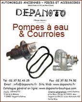 Pompes  eau et courroies Depanoto