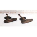 Paire de poignées laiton embouti 