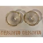 Cabochons de feu en verre la paire