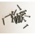 Vis inox têtes fraisées fendues Ø3x15mm (20 vis)