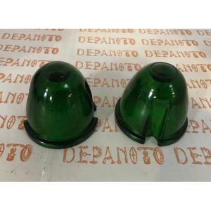 Cabochons de feu  AXO en verre la paire