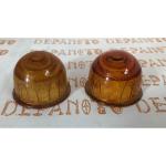 Cabochons de feu VICRIS en verre la paire