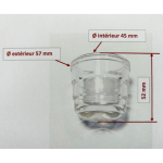 Cuve de pompe a essence en verre Ø 57 mm