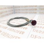 Tirette souple avec bouton plastique rouge bordeaux