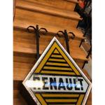 ENSEIGNE LUMINEUSE RENAULT DOUBLE FACE EN VERRE