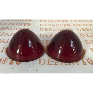 Cabochons de feu arrière  en verre la paire