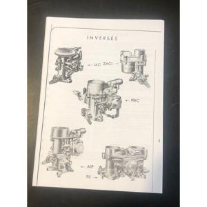 DOCUMENTATION CARBURATEURS SOLEX inversés