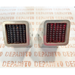 Paire de Catadioptres  carrés sur réhausse en aluminium