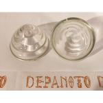 Cabochons de feu  en verre la paire