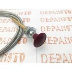 Tirette souple avec bouton plastique rouge bordeaux