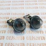 Feux de gabarit cabochons blancs la paire