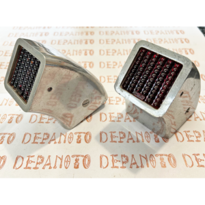 Paire de Catadioptres  carrés sur réhausse en aluminium