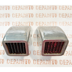 Paire de Catadioptres  carrés sur réhausse en aluminium