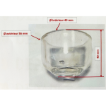Cuve de pompe a essence en verre Ø 56 mm