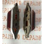 Feux de gabarit cabochons en verre orange  la paire 