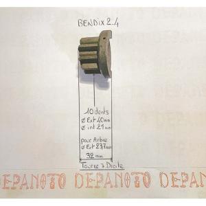 Pignon de démarreur BENDIX 2-4