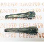 Jeu de 2 contre-poignées en aluminium ciselé