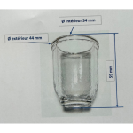 Cuve de pompe a essence en verre Ø 44  mm